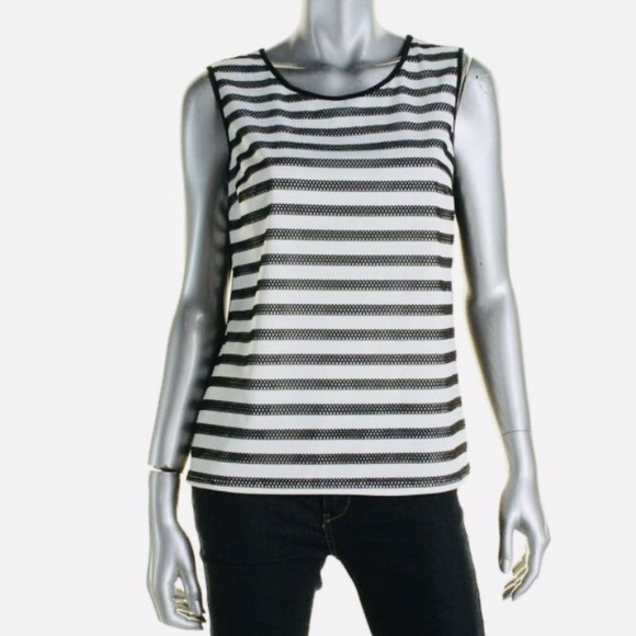 NINE WEST Textured Stripe Tank - Picture 4 of 11